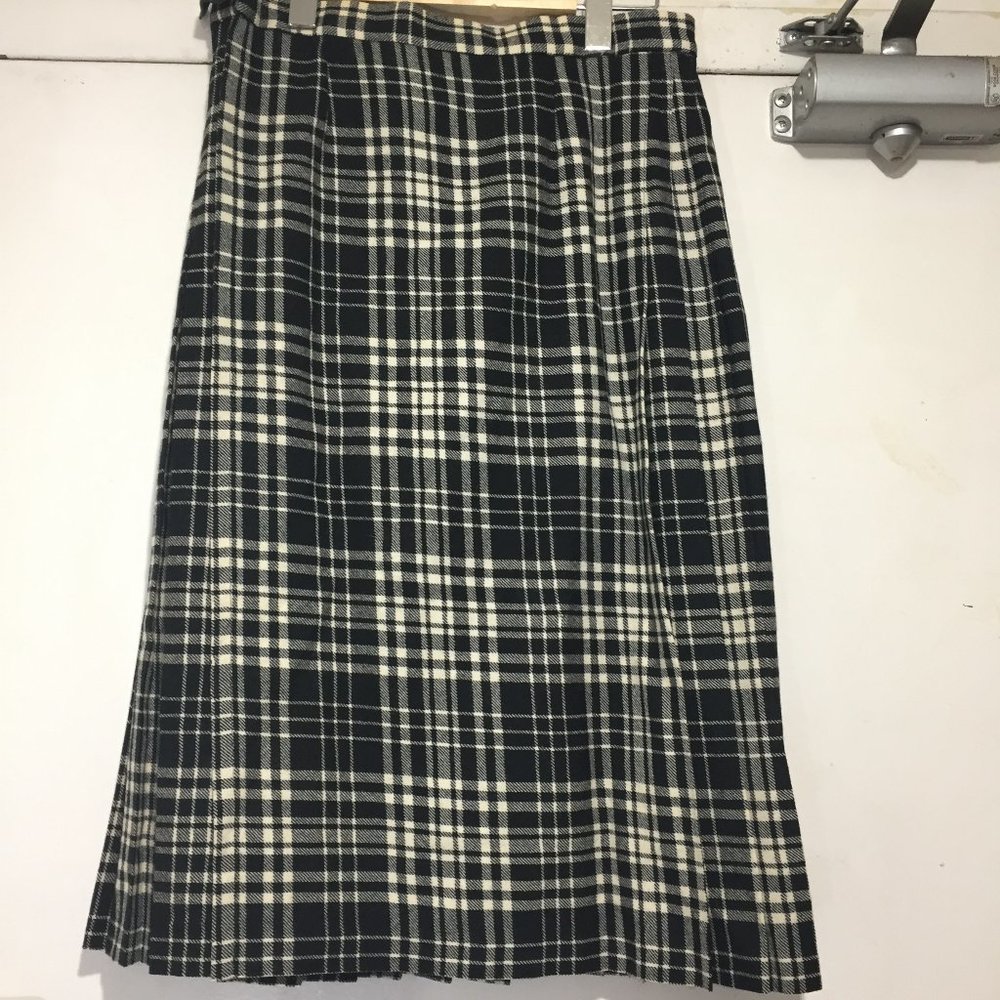 VINTAGE EDINBURGH MIDI PLEATED PLAID SKIRTS SIZE 12